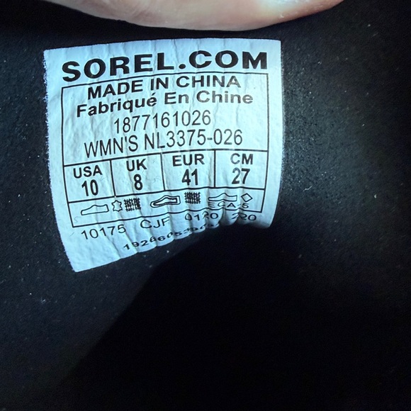 SOREL 🆕 NWT Lexie Dark Slate Heeled Gray Quilted Lace-Up Winter Boots Size 10 - Picture 3 of 8